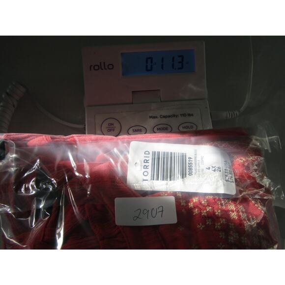 Torrid Coral Embroidered Boho Blouse Women’s Size 4 NWT Peasant Top Ruffle Neck - Picture 7 of 7